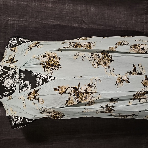 GUC Small Free People Light Blue Floral Dress - Picture 4 of 8